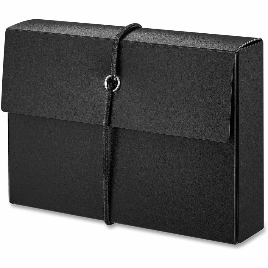 Poly Index Card Box, Holds 100 3 x 5 Cards, 3 x 1.33 x 5, Plastic, Black/Blue, 2/Pack