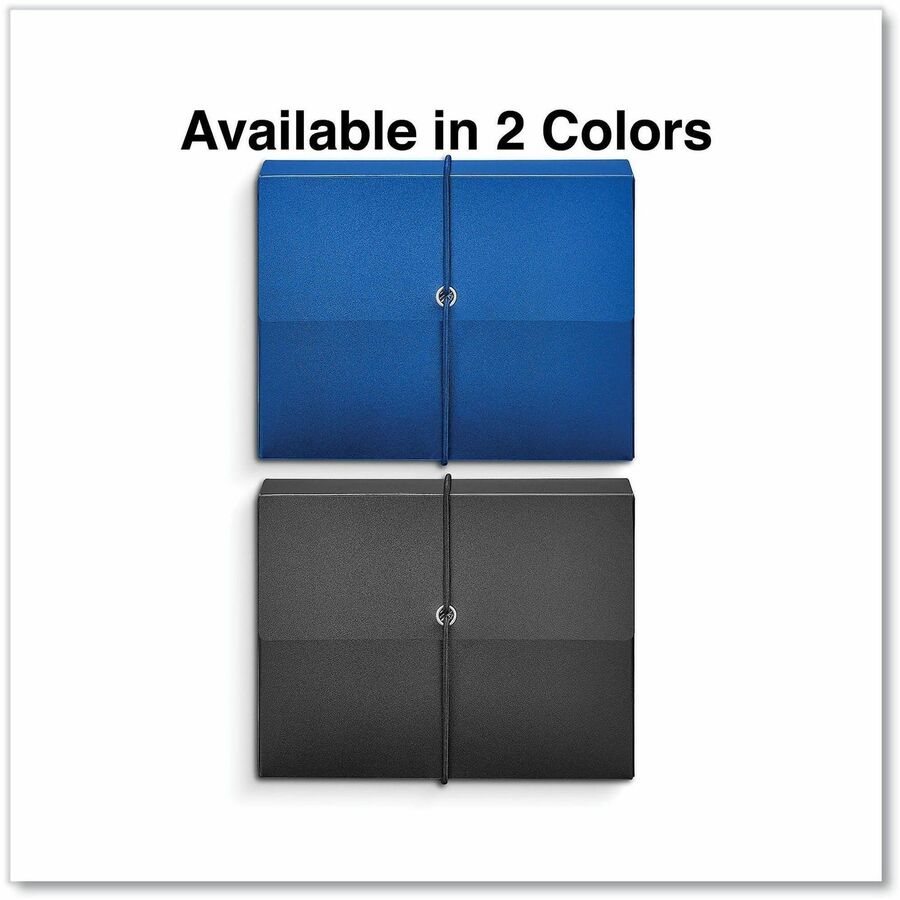 Poly Index Card Box, Holds 100 4 x 6 Cards, 4 x 1.33 x 6, Plastic, Black/Blue, 2/Pack