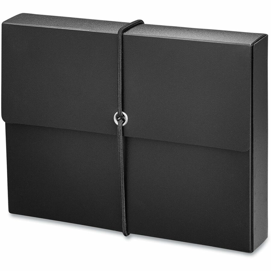 Poly Index Card Box, Holds 100 4 x 6 Cards, 4 x 1.33 x 6, Plastic, Black/Blue, 2/Pack