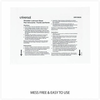 Shredder Lubricant Sheets, 8.4 x 5.9, 24 Sheets/Pack