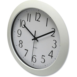 Whisper Quiet Clock, 12" Overall Diameter, White Case, 1 AA (sold separately)