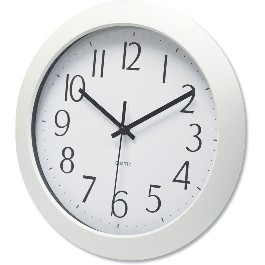 Whisper Quiet Clock, 12" Overall Diameter, White Case, 1 AA (sold separately)