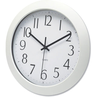 Whisper Quiet Clock, 12" Overall Diameter, White Case, 1 AA (sold separately)
