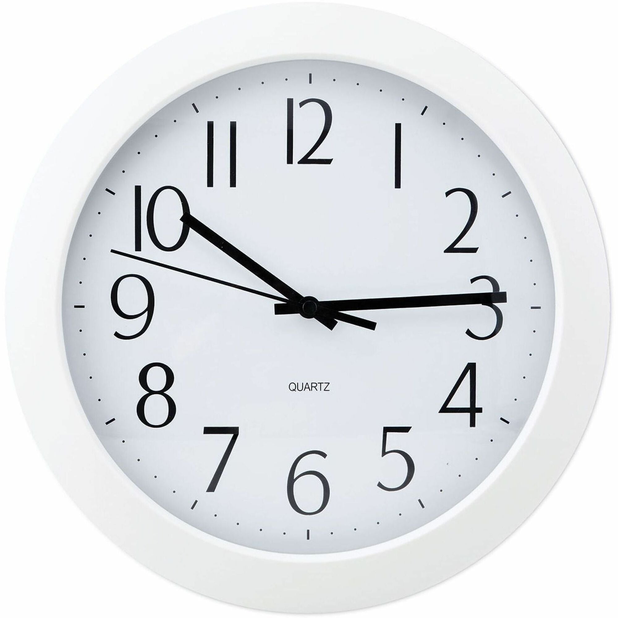 Whisper Quiet Clock, 12" Overall Diameter, White Case, 1 AA (sold separately)