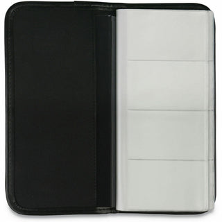 Business Card Holder, Holds 160 3.5 x 2 Cards, 4.75 x 10.13, Vinyl, Black