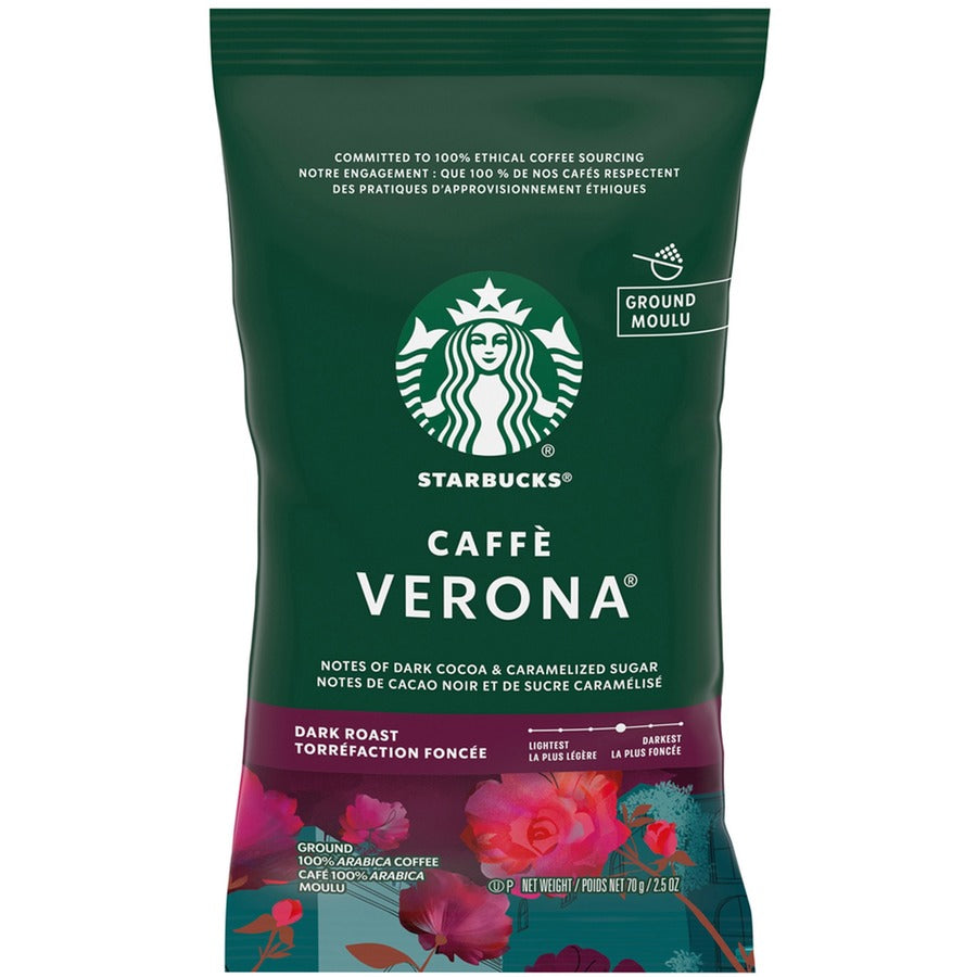 Starbucks Caffe Verona Coffee - Dark - 2.5 oz Per Pouch - 18 / Box