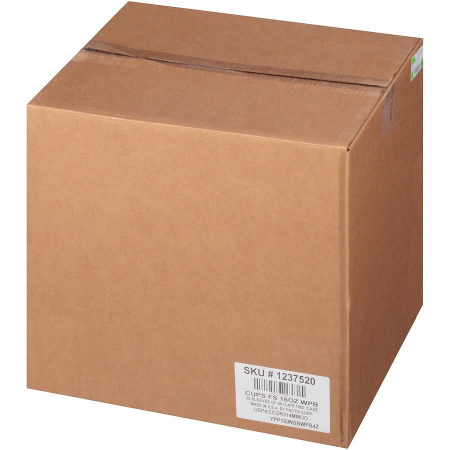 We Proudly Serve 16 oz Cold Cups - 1000 / Carton - Clear, Green - Polypropylene - Cold Drink