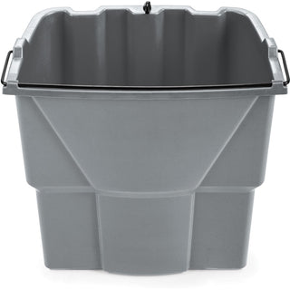 Rubbermaid Commercial WaveBrake 18 QT Dirty Water Bucket - 4.50 gal - 14" x 9.8" - Plastic - Gray - 1 Each