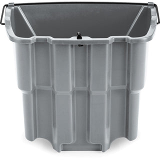 Rubbermaid Commercial WaveBrake 18 QT Dirty Water Bucket - 4.50 gal - 14" x 9.8" - Plastic - Gray - 1 Each