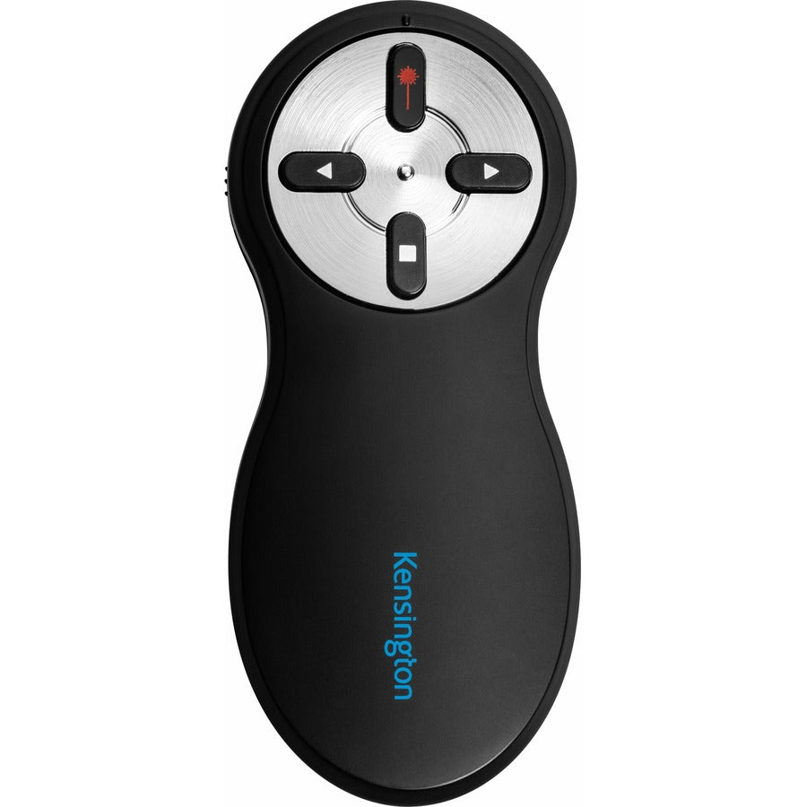 Kensington Wireless Presenter with Red Laser - Nano Receiver - Wireless - Radio Frequency - 2.40 GHz - Black - 1 Pack - USB Type A - 4 Button(s) - TAA Compliant