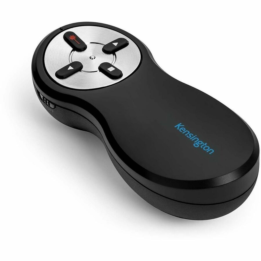 Kensington Wireless Presenter with Red Laser - Nano Receiver - Wireless - Radio Frequency - 2.40 GHz - Black - 1 Pack - USB Type A - 4 Button(s) - TAA Compliant