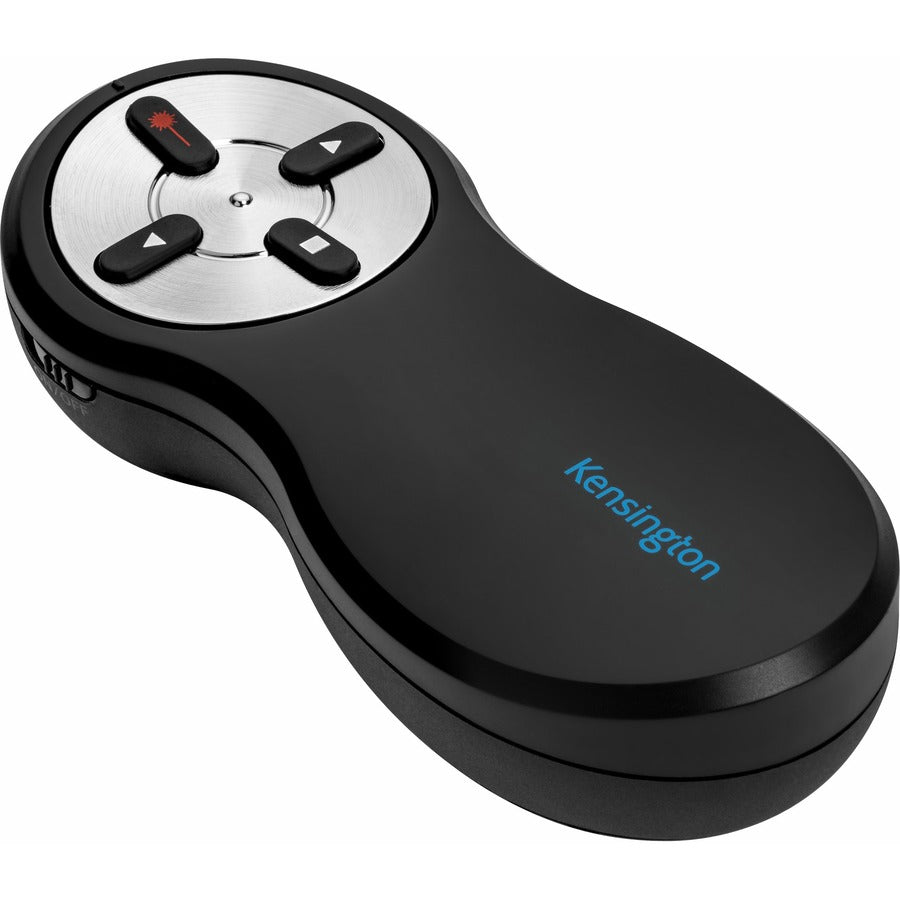 Kensington Wireless Presenter with Red Laser - Nano Receiver - Wireless - Radio Frequency - 2.40 GHz - Black - 1 Pack - USB Type A - 4 Button(s) - TAA Compliant