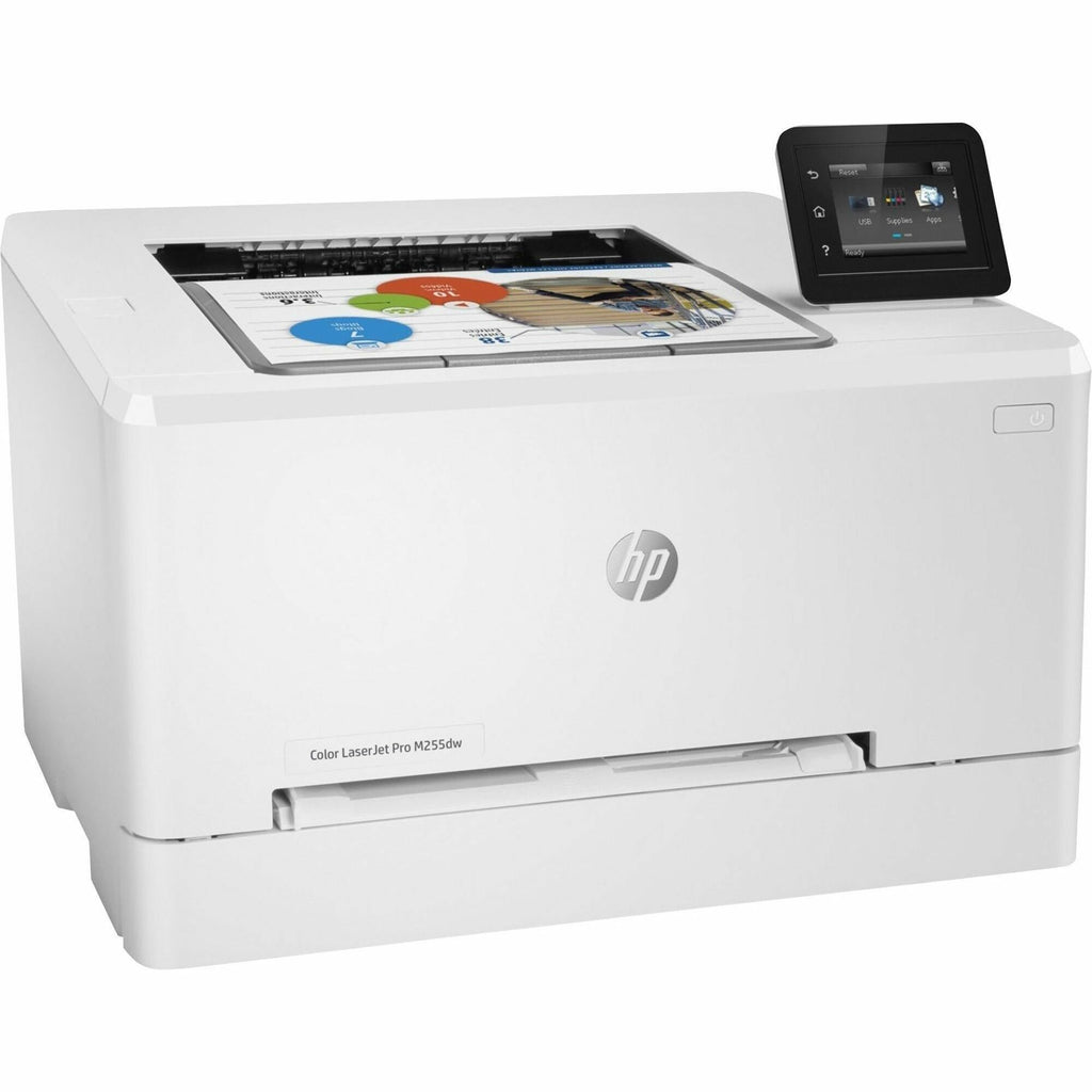 HP LaserJet Pro M255dw Desktop Laser Printer - Color - 22 ppm Mono / 22 ppm Color - 600 x 600 dpi Print - Automatic Duplex Print - 250 Sheets Input - Ethernet - Wireless LAN - Wi-Fi Direct, Apple AirPrint, HP ePrint, Mopria, Google Cloud Print - 4000