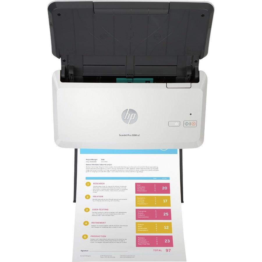 ScanJet Pro 2000 s2 Sheet-Feed Scanner, 600 dpi Optical Resolution, 50-Sheet Duplex Auto Document Feeder
