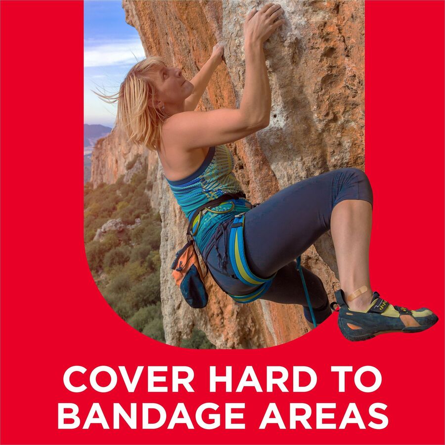 Band-Aid Flexible Fabric Adhesive Bandages - 1" - 12/Carton - 100 Per Box - Beige - Fabric