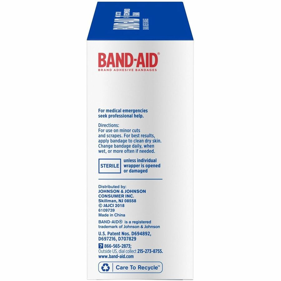 Band-Aid Flexible Fabric Adhesive Bandages - 1" - 12/Carton - 100 Per Box - Beige - Fabric