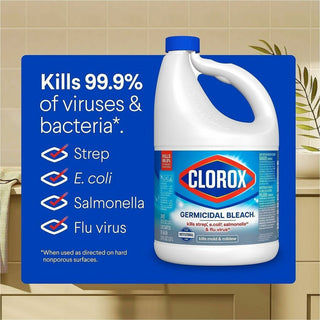 Clorox Germicidal Bleach - Concentrate - 121 fl oz (3.8 quart) - Regular Scent - 1 Each - White