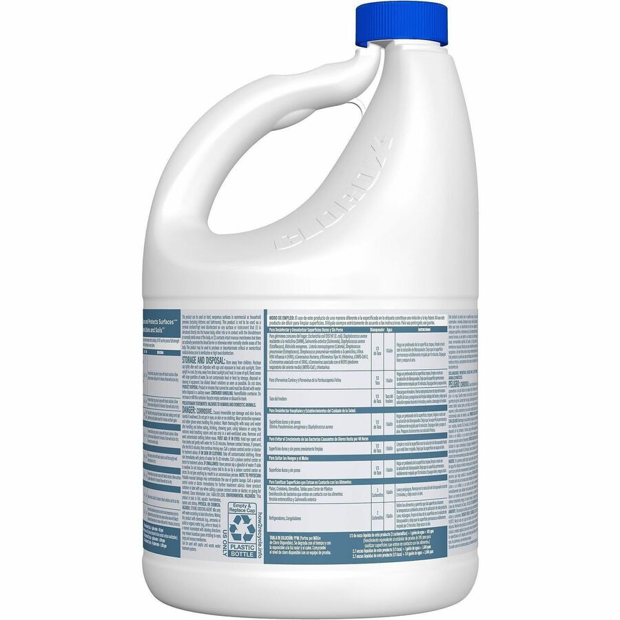 Clorox Germicidal Bleach - Concentrate - 121 fl oz (3.8 quart) - Regular Scent - 1 Each - White