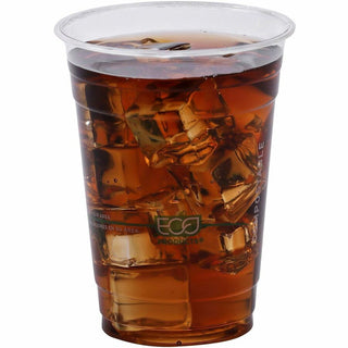 Eco-Products 16 oz GreenStripe Cold Cups - 50 / Pack - 20 / Carton - Clear, Green - Polylactic Acid (PLA) - Cold Drink