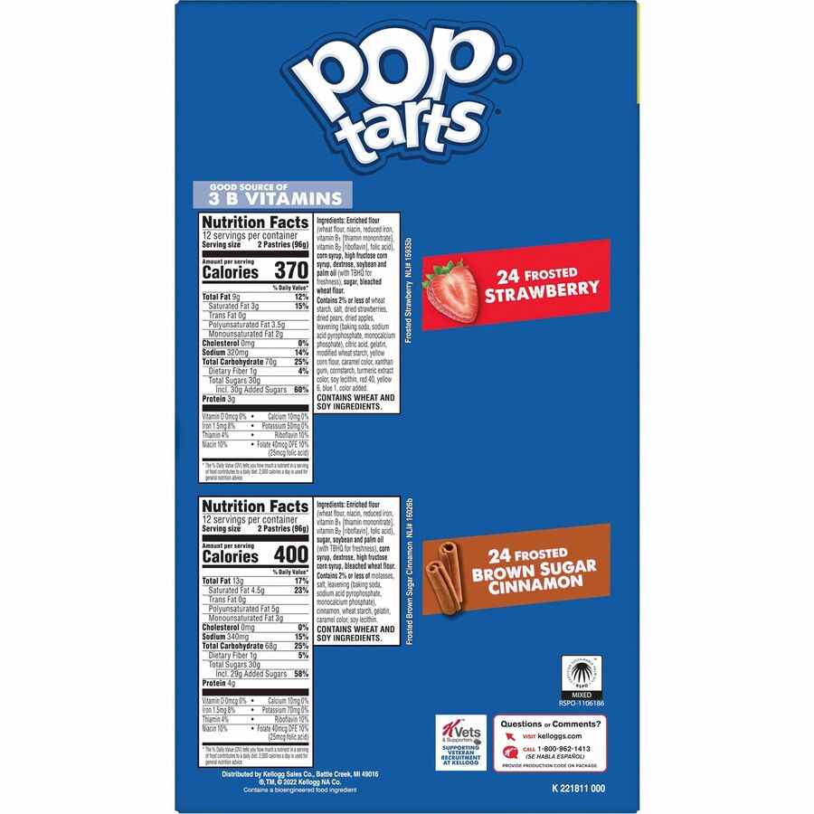 Pop Tarts Variety Pack - Assorted - 2.69 lb - 48 / Box