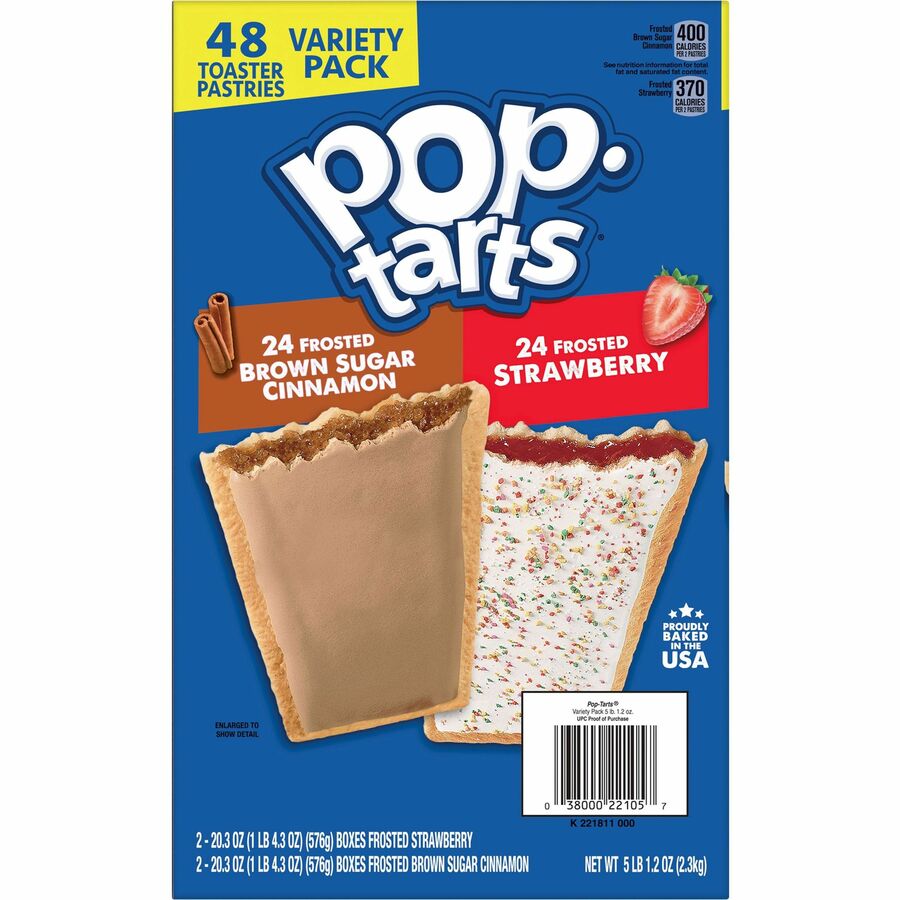 Pop Tarts Variety Pack - Assorted - 2.69 lb - 48 / Box