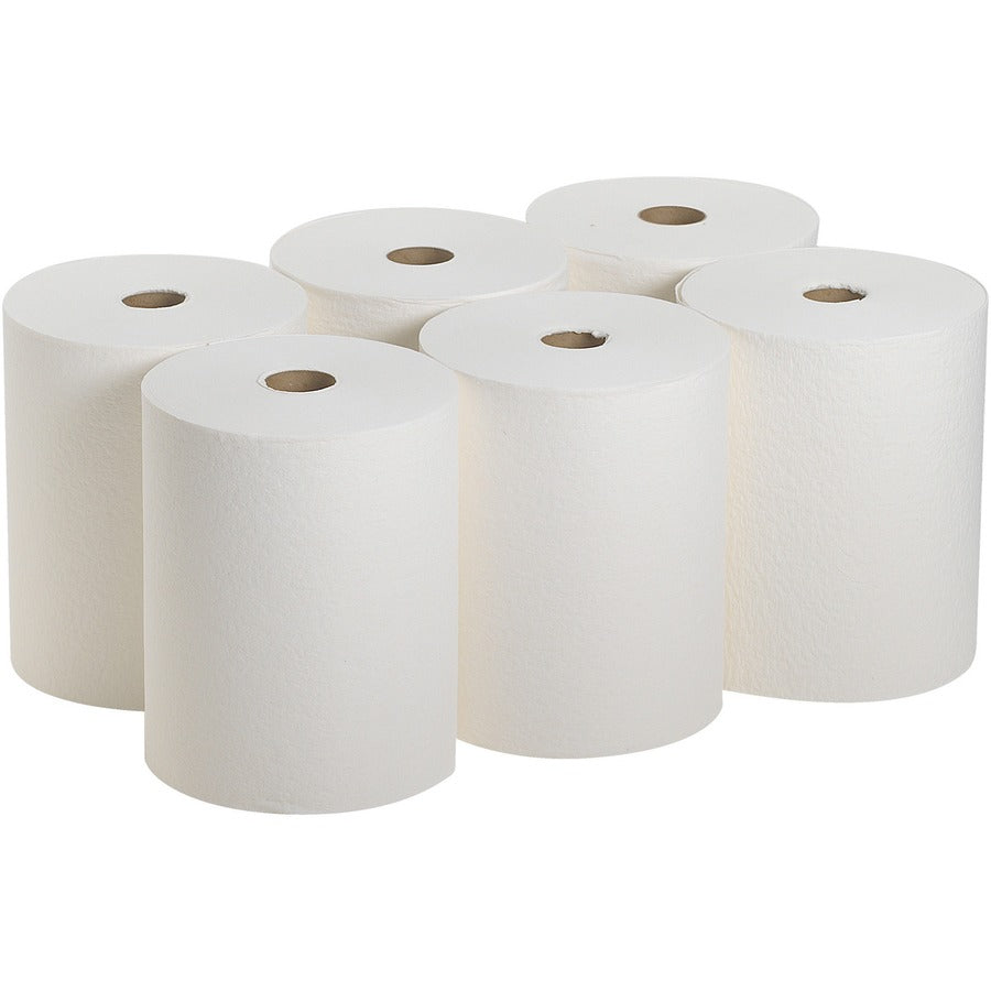 brawny-professional-d400-disposable-shop-towel-refills-990-x-13-250-sheets-roll-white-cellulose-disposable-absorbent-strong-soft-reusable-6-rolls-per-carton-1-carton_gpc20065 - 2