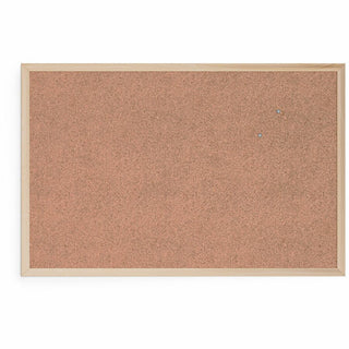Cork Bulletin Board, 35 x 23, Tan Surface, Birch Wood Frame