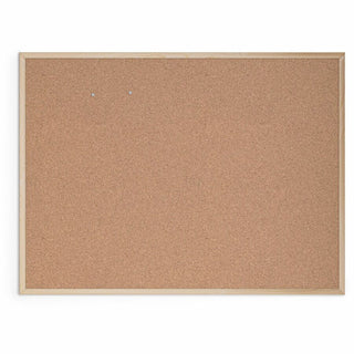 Cork Bulletin Board, 47 x 35, Tan Surface, Birch Wood Frame