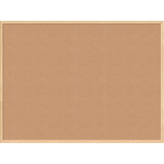 Cork Bulletin Board, 47 x 35, Tan Surface, Birch Wood Frame