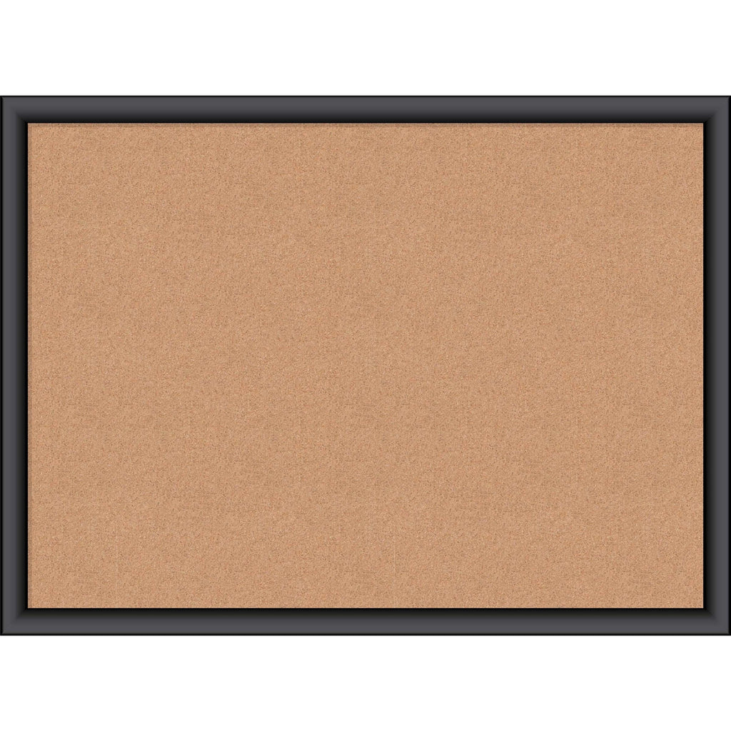 Cork Bulletin Board, 23 x 17, Tan Surface, Black Frame