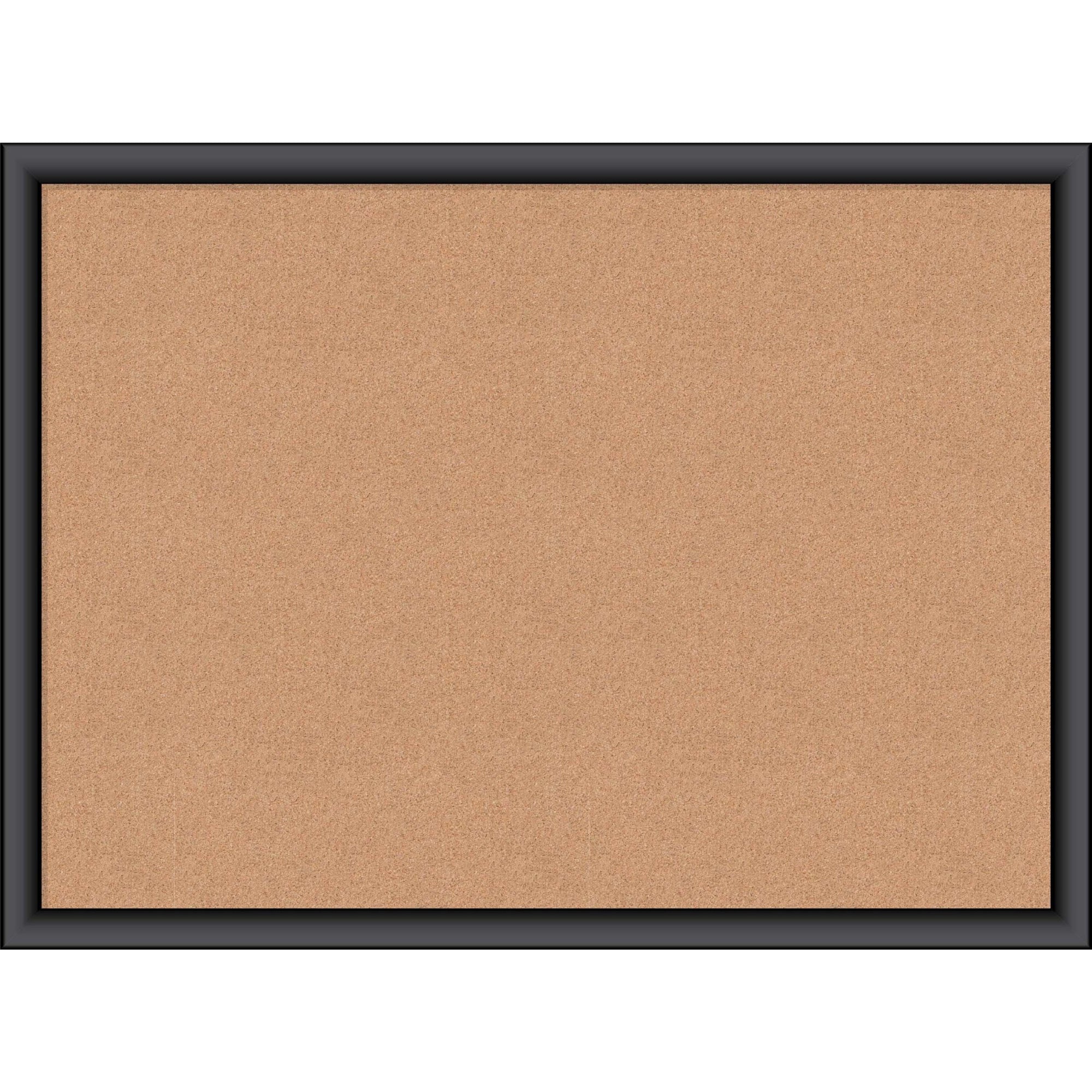 Cork Bulletin Board, 23 x 17, Tan Surface, Black Frame
