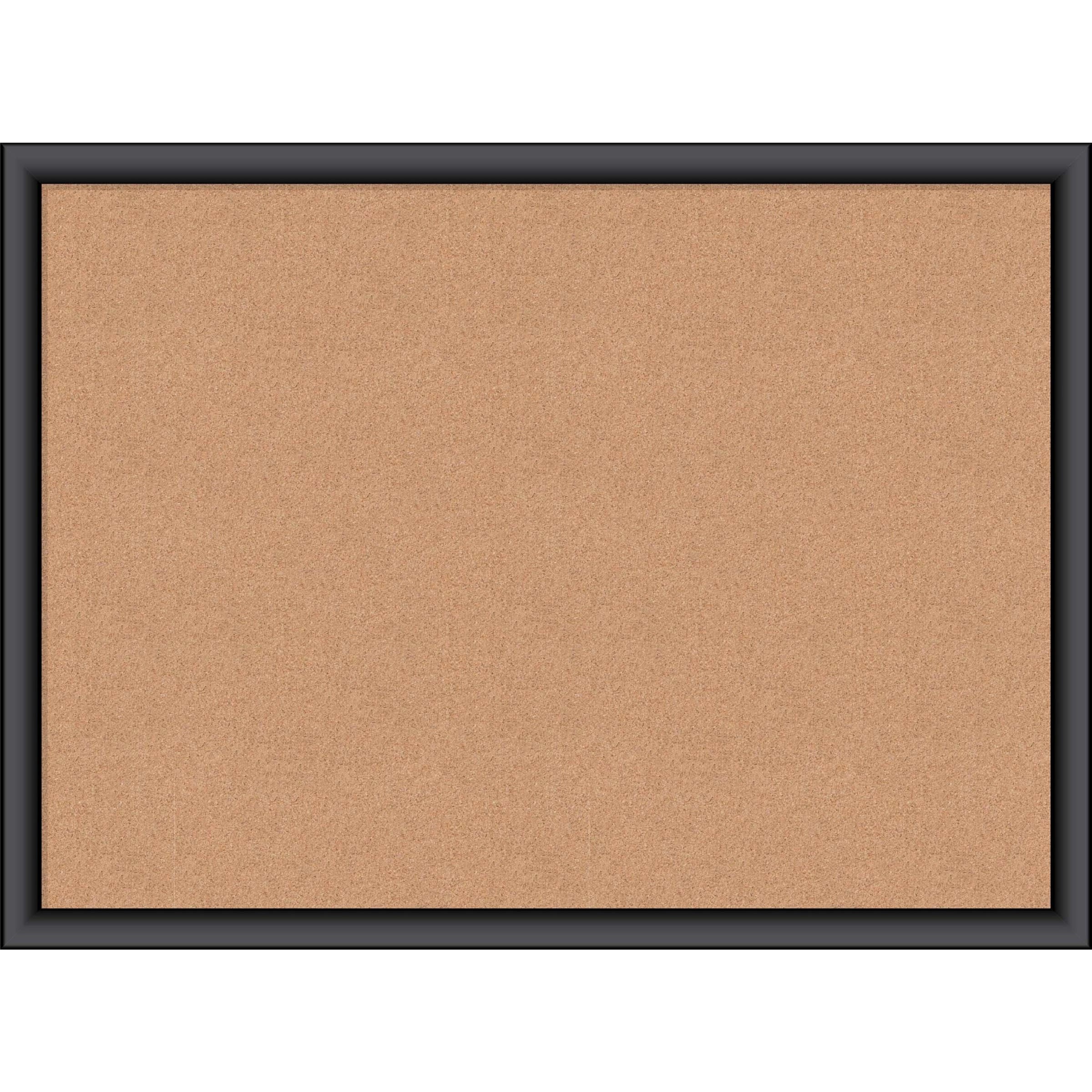 Cork Bulletin Board, 23 x 17, Tan Surface, Black Frame