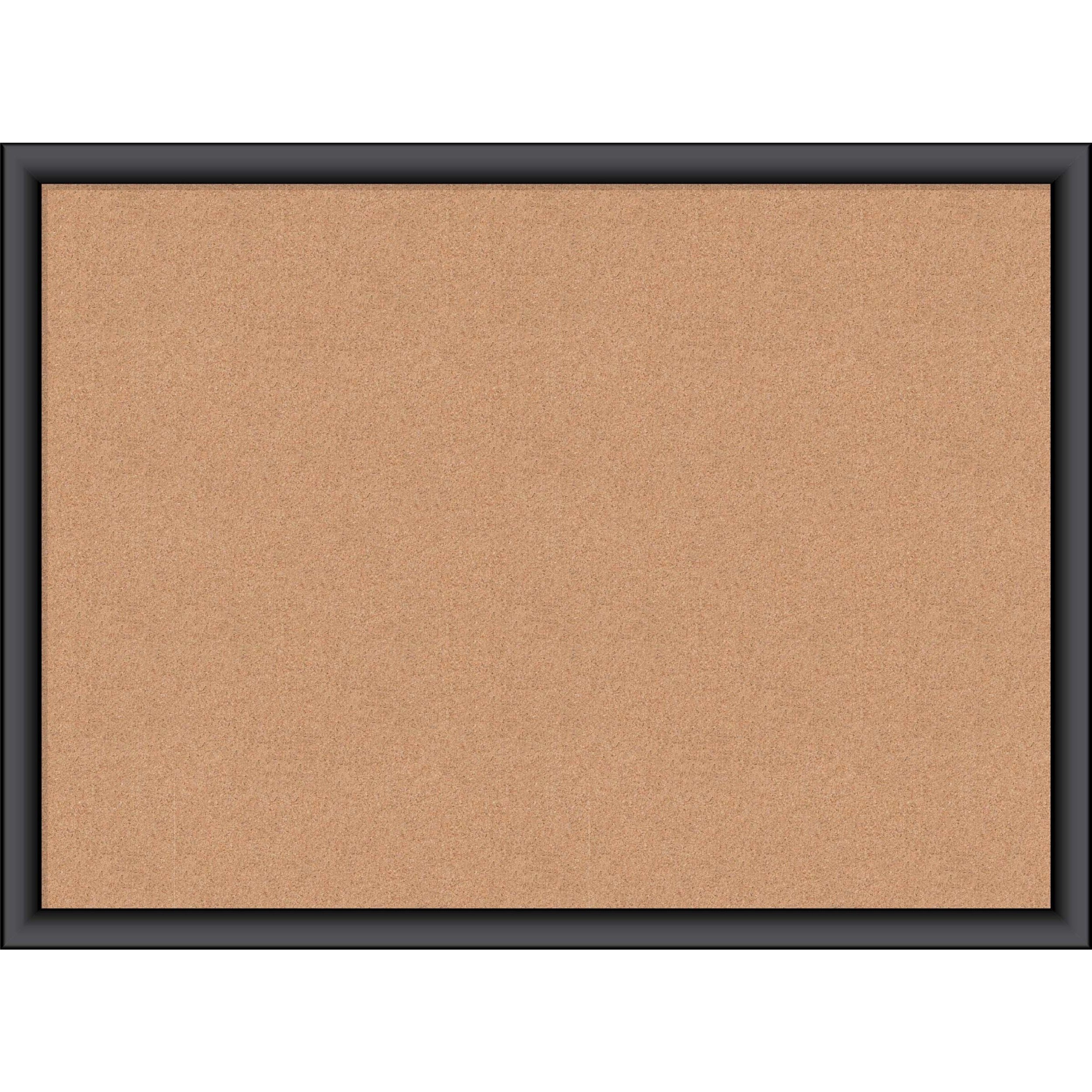 Cork Bulletin Board, 23 x 17, Tan Surface, Black Frame