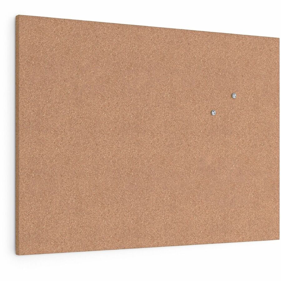 U Brands Cork Canvas Bulletin Board - 23" X 17" , Natural Cork Surface - Self-healing, Durable, Mounting System, Tackable, Frameless - 1 Each