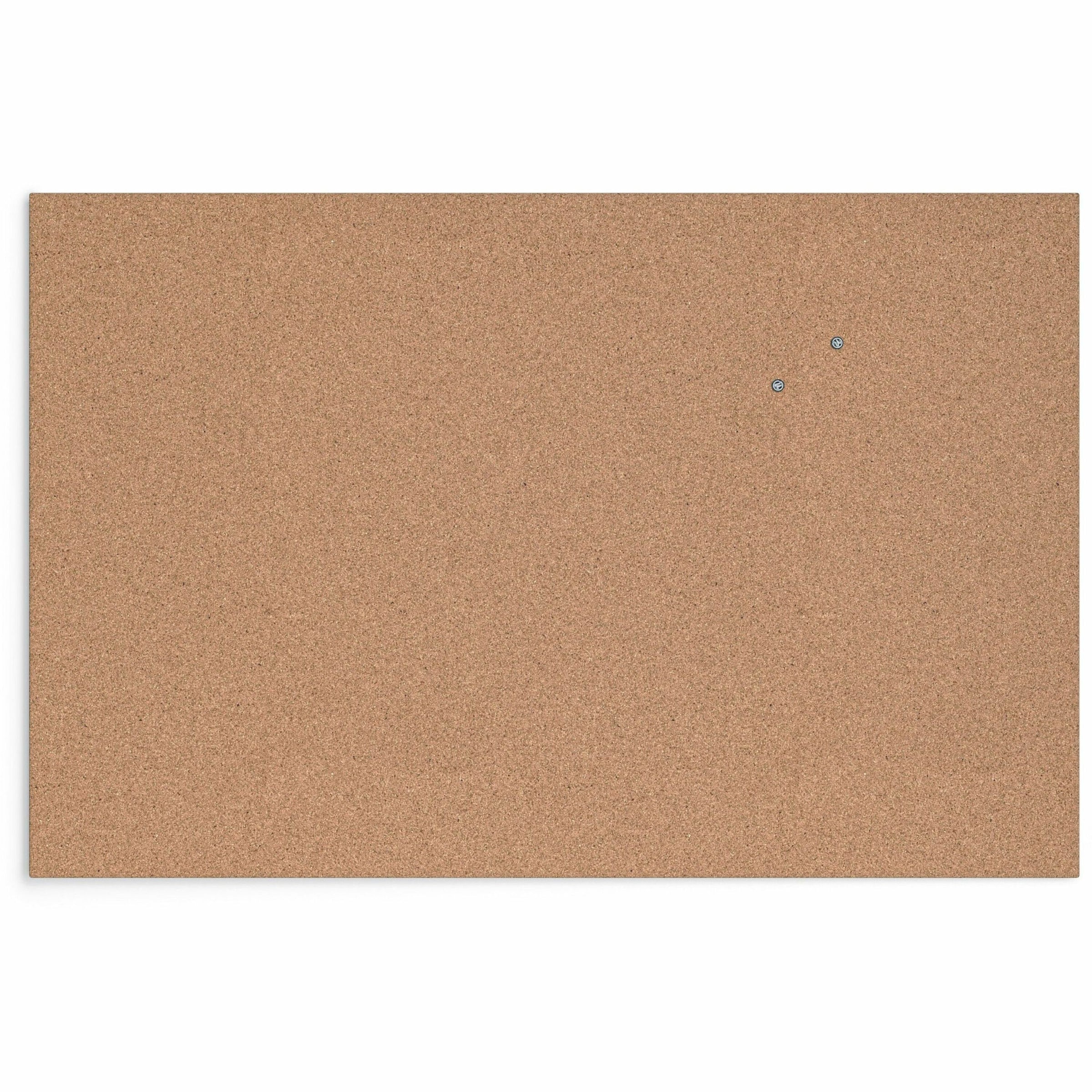 U Brands Cork Canvas Bulletin Board - 35" X 23" , Natural Cork Surface - Self-healing, Durable, Mounting System, Tackable, Frameless - 1 Each