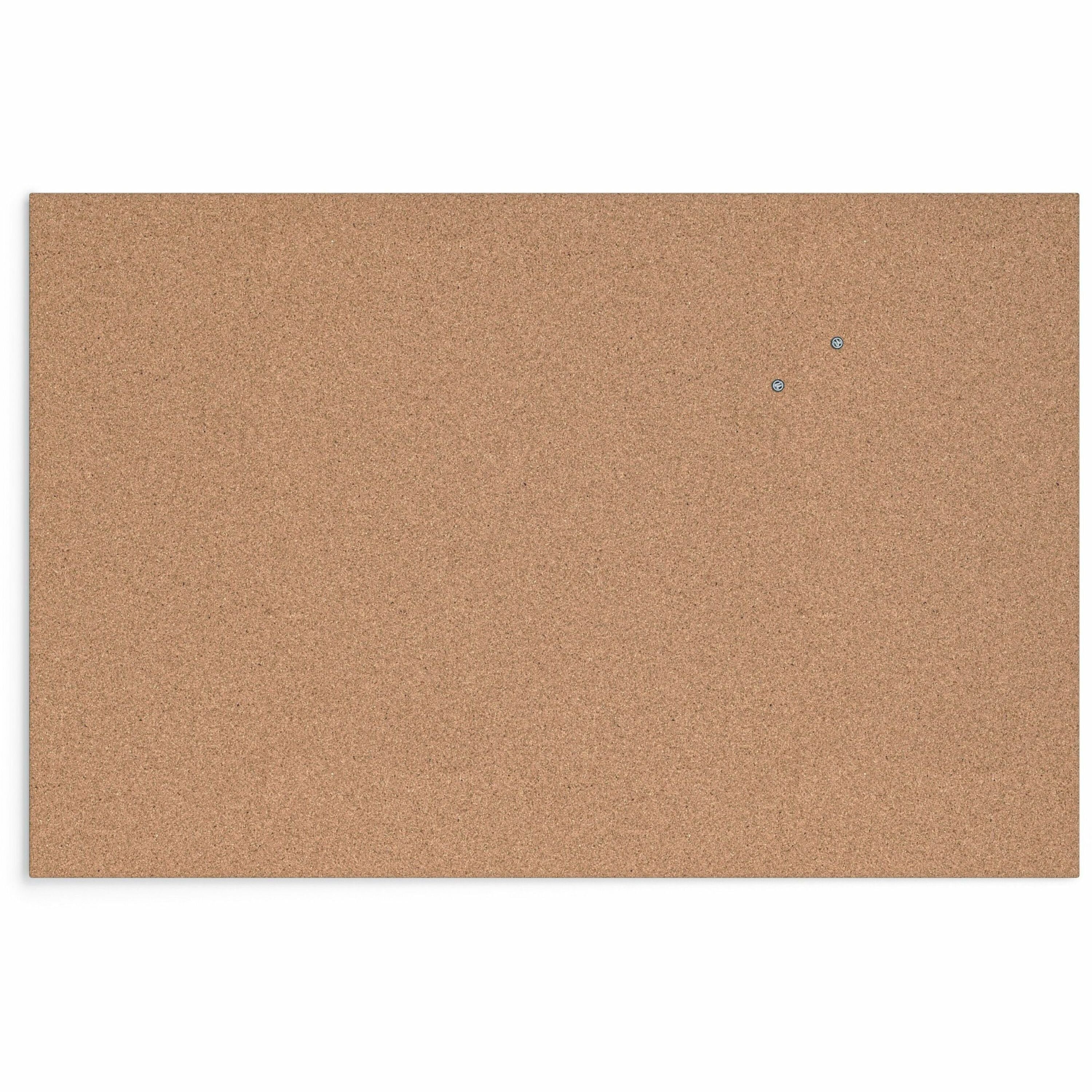 U Brands Cork Canvas Bulletin Board - 35" X 23" , Natural Cork Surface - Self-healing, Durable, Mounting System, Tackable, Frameless - 1 Each