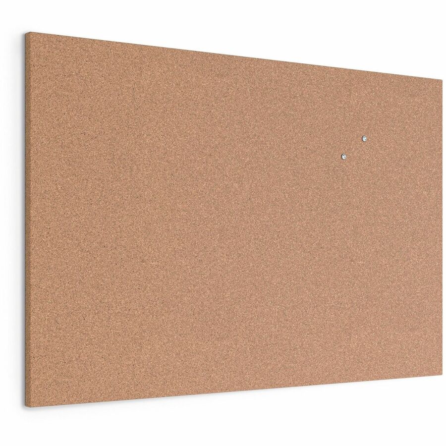 U Brands Cork Canvas Bulletin Board - 35" X 23" , Natural Cork Surface - Self-healing, Durable, Mounting System, Tackable, Frameless - 1 Each
