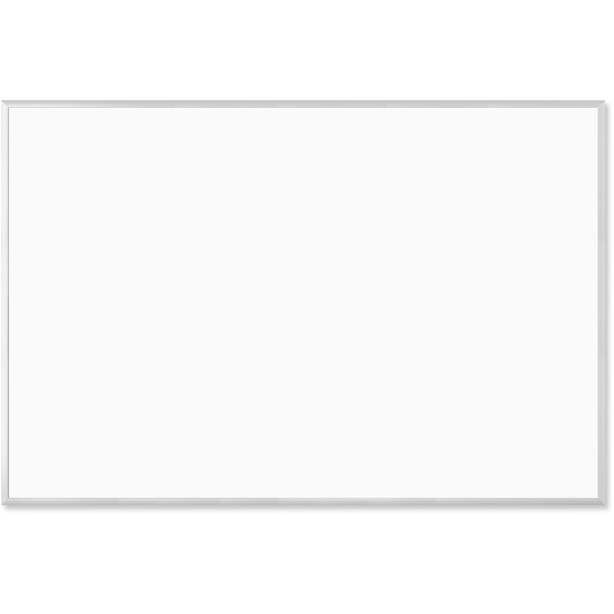 Melamine Dry Erase Board, 70 x 47, White Surface, Silver Frame