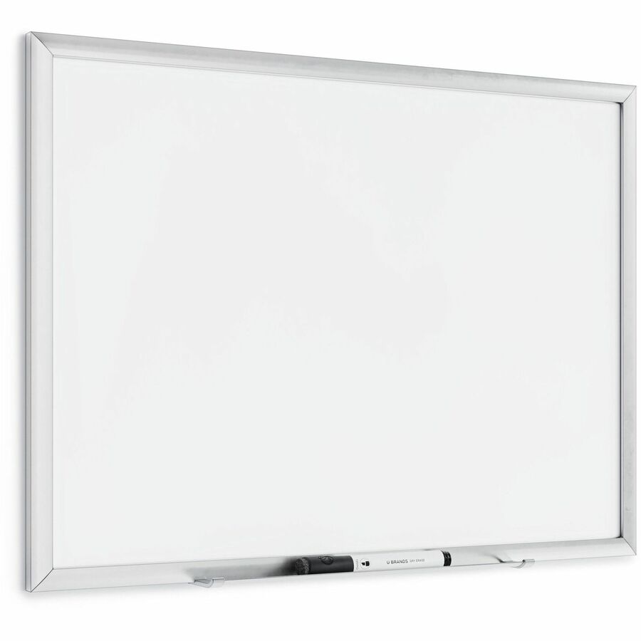 Magnetic Dry Erase Board with Aluminum Frame, 23 x 17, White Surface, Silver Frame