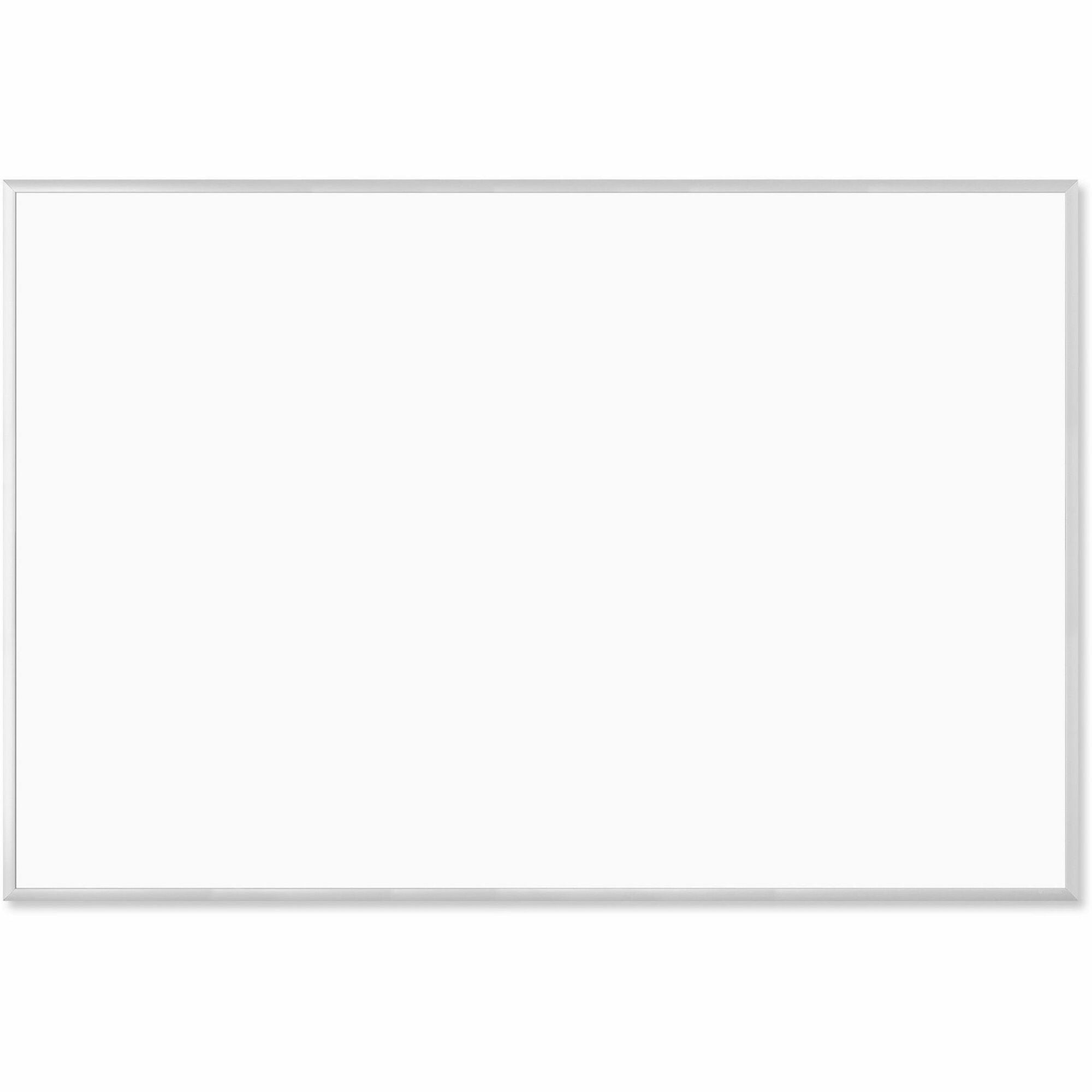 Magnetic Dry Erase Board with Aluminum Frame, 70 x 47, White Surface, Silver Frame