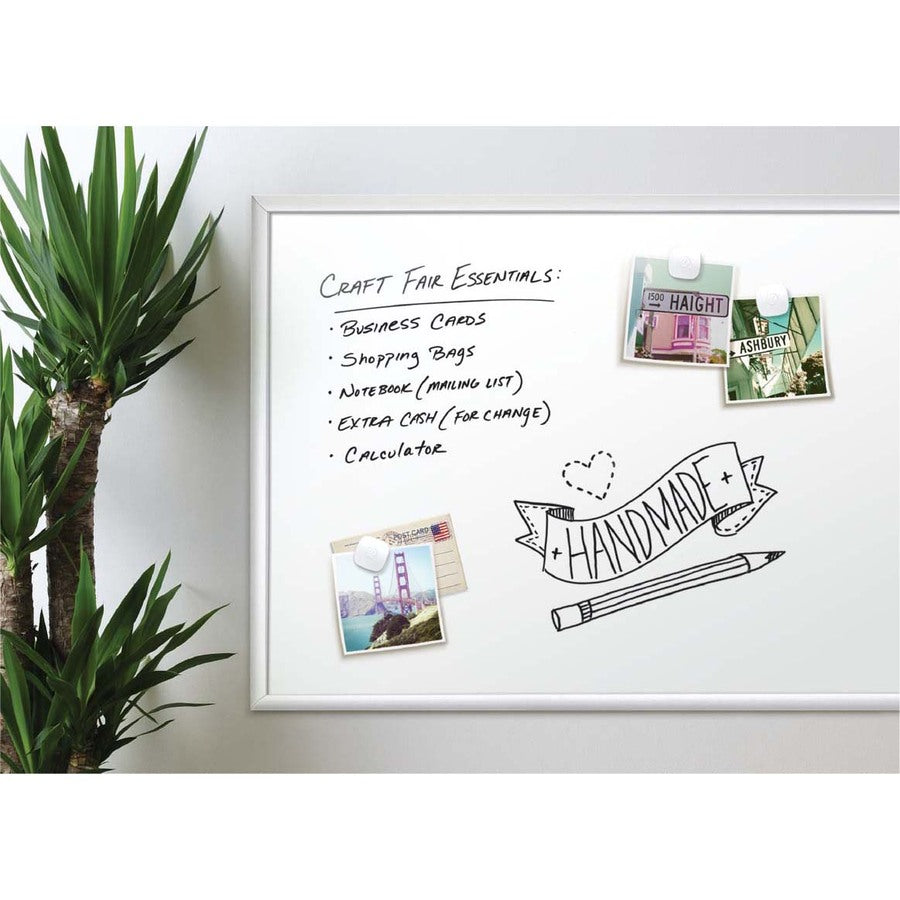 Magnetic Dry Erase Board with Aluminum Frame, 70 x 47, White Surface, Silver Frame