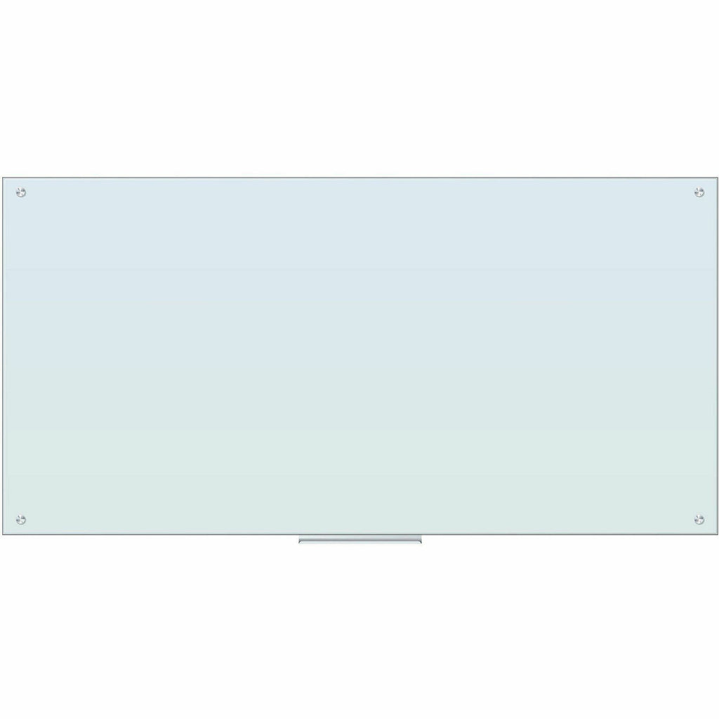 U Brands Magnetic Glass Dry Erase Board - 35" (2.9 ft) Width x 70" (5.8 ft) Height - Frosted White Tempered Glass Surface - Rectangle - Horizontal/Vertical - Magnetic - 1 Each