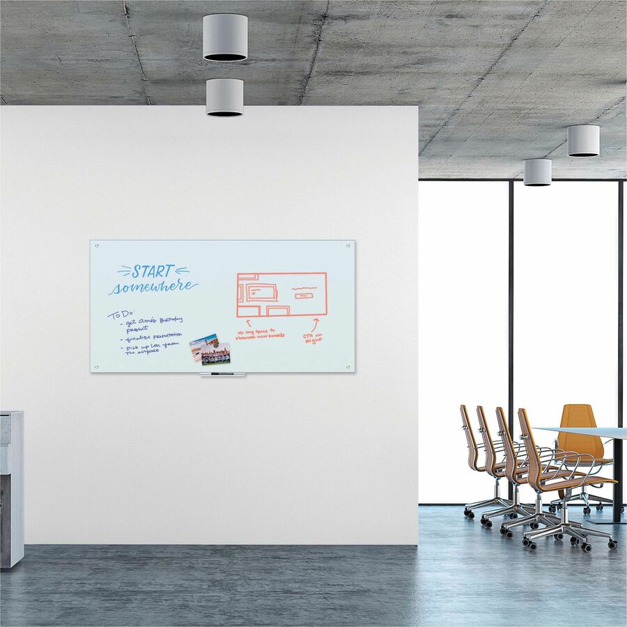 u-brands-magnetic-glass-dry-erase-board-35-29-ft-width-x-70-58-ft-height-frosted-white-tempered-glass-surface-rectangle-horizontal-vertical-magnetic-1-each_ubr2300u0001 - 2