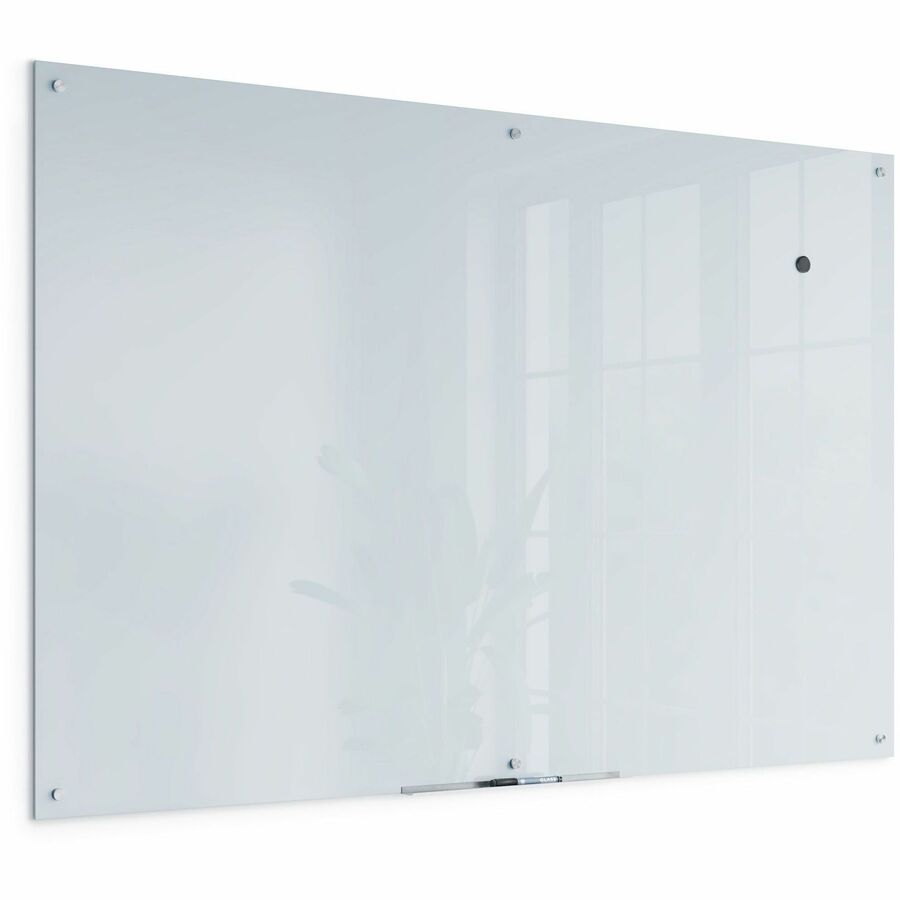Glass Dry Erase Board, 70 x 47, White Surface