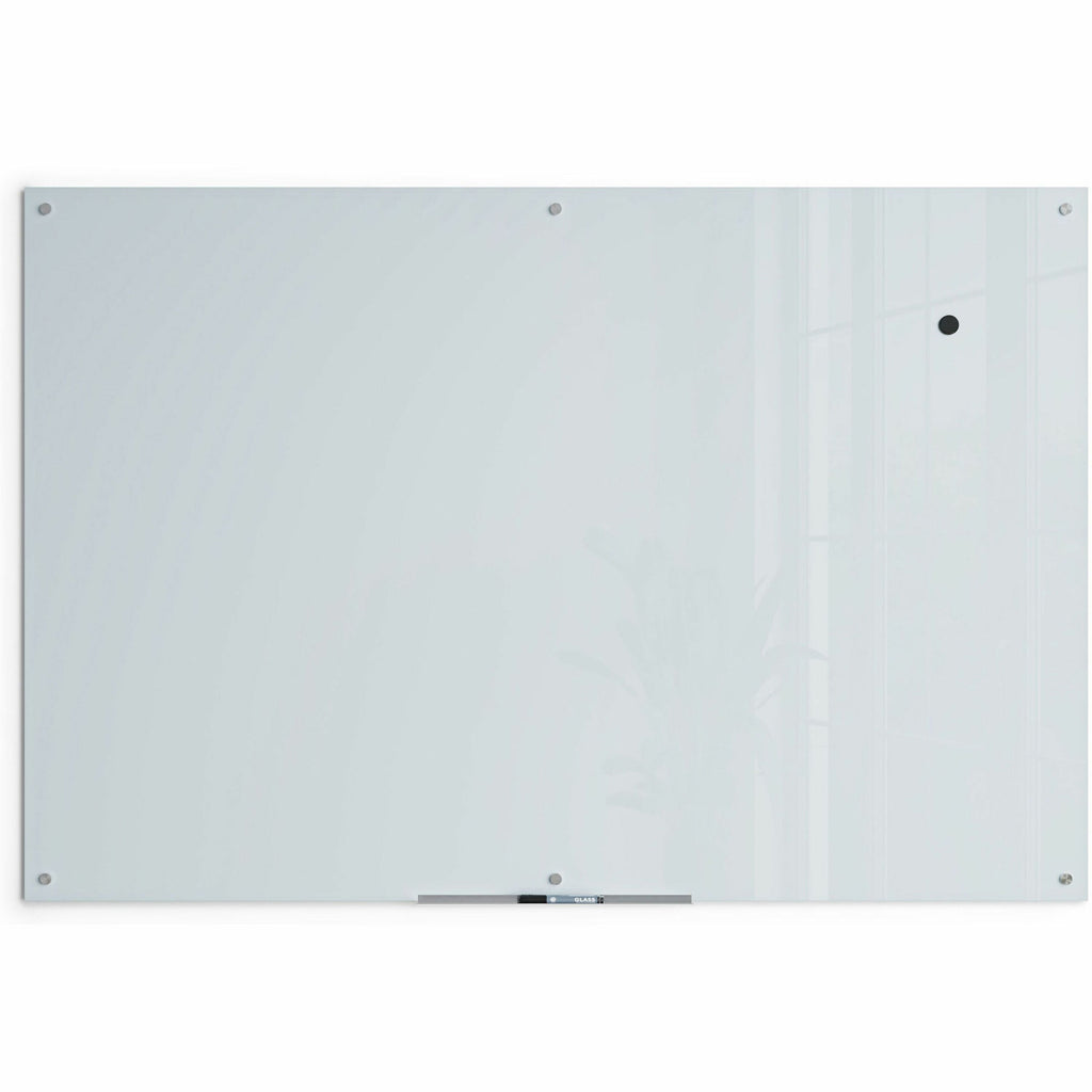 Glass Dry Erase Board, 70 x 47, White Surface