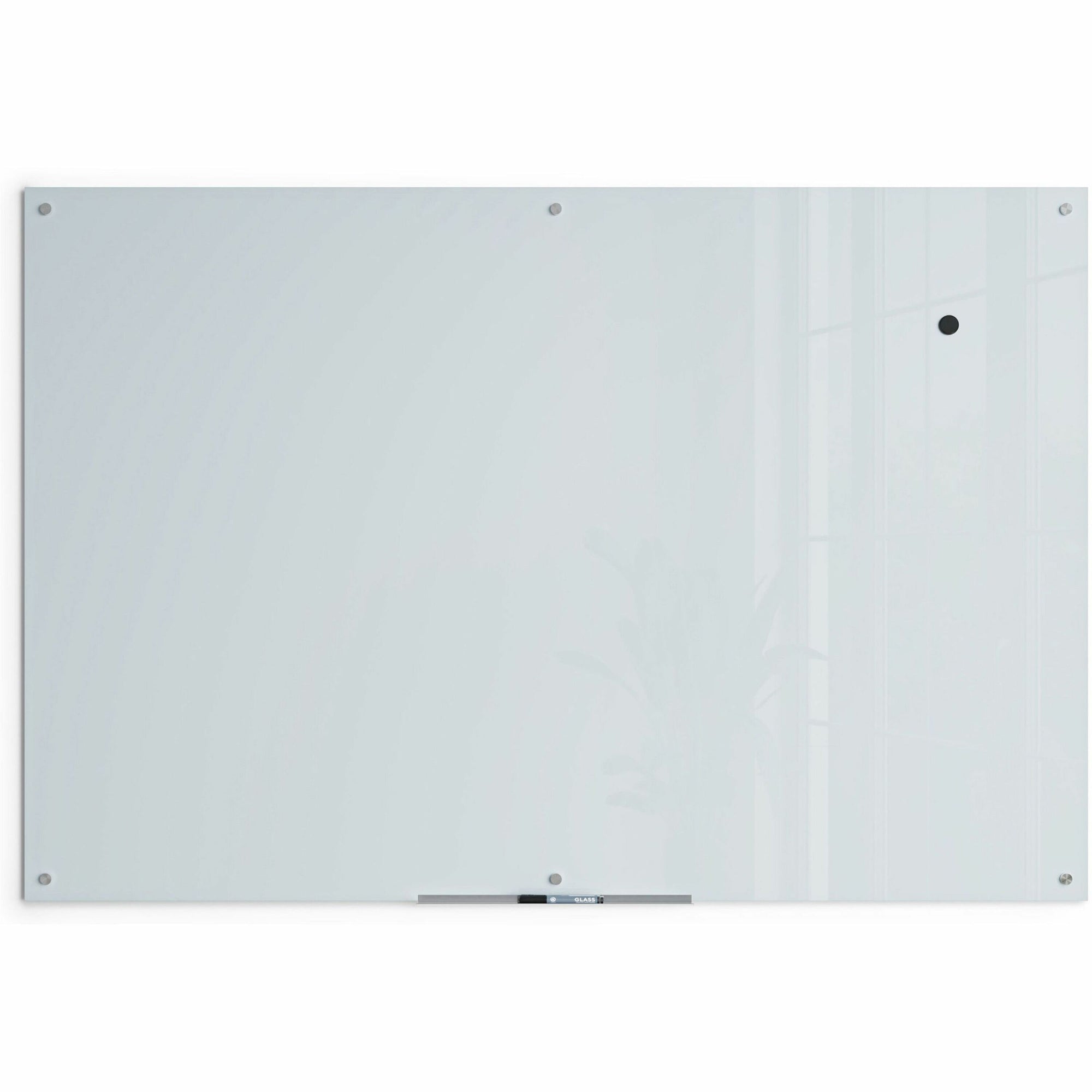Glass Dry Erase Board, 70 x 47, White Surface