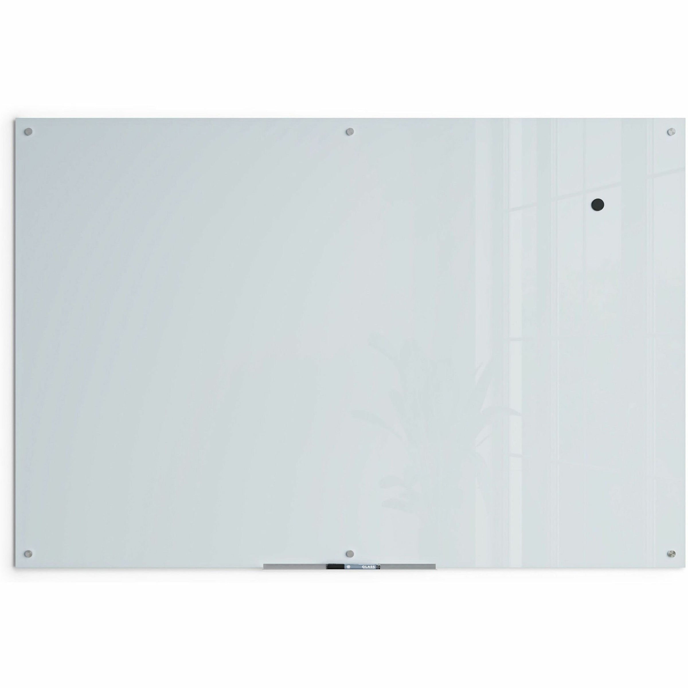 Glass Dry Erase Board, 70 x 47, White Surface