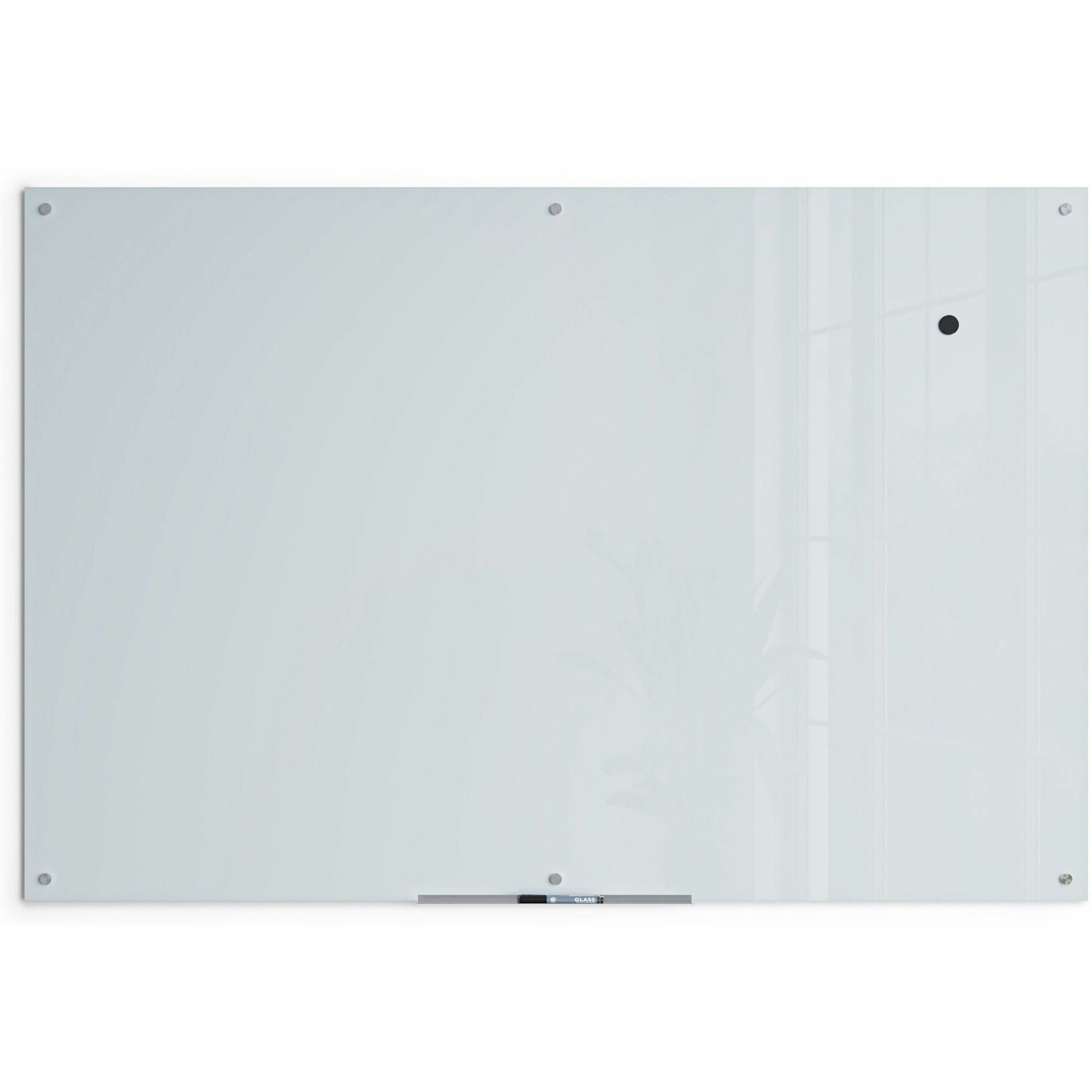 Glass Dry Erase Board, 70 x 47, White Surface