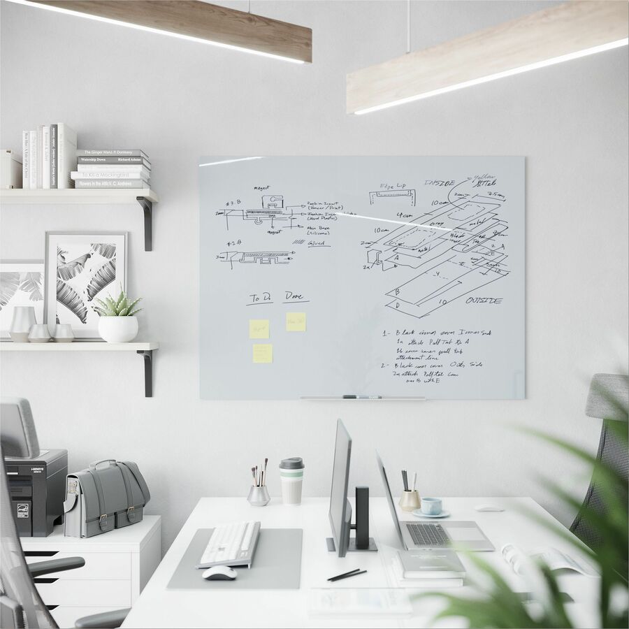 u-brands-floating-glass-dry-erase-board-35-29-ft-width-x-47-39-ft-height-frosted-white-tempered-glass-surface-rectangle-horizontal-vertical-1-each_ubr2778u0001 - 3