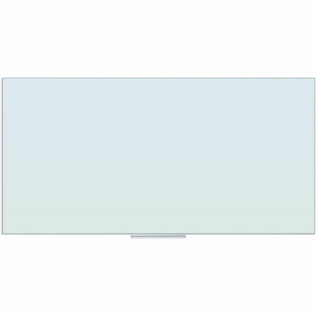 U Brands Floating Glass Dry Erase Board - 35" (2.9 ft) Width x 70" (5.8 ft) Height - Frosted White Tempered Glass Surface - Rectangle - Horizontal/Vertical - 1 Each